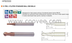 上海供应HPB2000二刃标准球刀