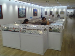 北京八棱柱玻璃展柜租赁，展柜展示柜珠宝展