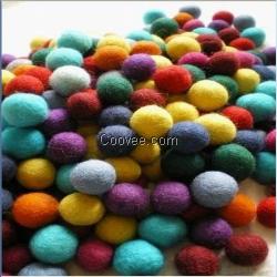 Wool ball color 毛毡球彩色羊毛球到泽园毛毡