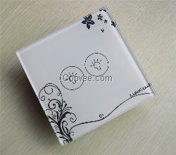 86型触摸屏开关（双开）白色带花纹