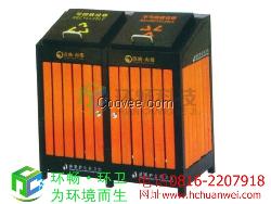 供廣漢翻蓋鋼木混合結構垃圾桶