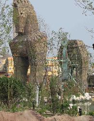 烏魯木齊各地特色假山古典夢(mèng)幻山水園林公園