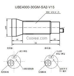 UBE4000-30GM-SA2-V15超声波传感器