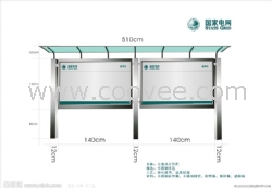 云南不锈钢宣传栏-公交车站台