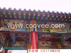 古建筑彩繪修復(fù)，寺院亭子彩繪，游廊牌樓彩