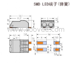 贴片端子led端子 wago2060