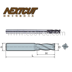 刀具供应商高坚固GH四刃平底立铣刀加长型