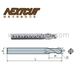 高性能AL二刃鋁用球頭立銑刀、鎢鋼刀具
