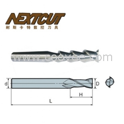 精度高AL二刃鋁用平底立銑刀加長(zhǎng)型