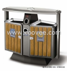福建福州電解鍍鋅板垃圾桶|街道分類垃圾箱