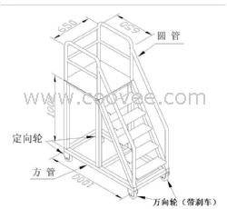 登高車 帶輪樓梯 中山貨架登高車