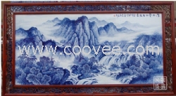 厂家批发瓷板画，定做山水瓷板画