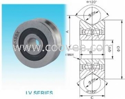 LV204-57ZZ导轨滚轮轴承