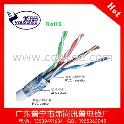 4对单屏蔽超五类网线 CAT5E FTP