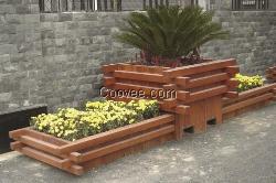 防腐木座椅、防腐木花箱---濰坊金豐木業
