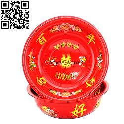 供應(yīng)不銹鋼大紅雙喜面盆 婚慶用品