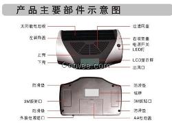 太阳能车载空气净化器 南昌车用空气净化器