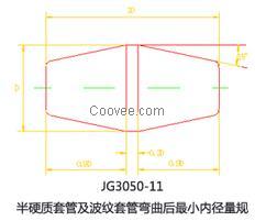 半硬质，波纹套管弯曲后小内径量规