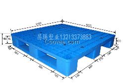 供应郑州塑胶托盘 蓝色一吨网格塑料托盘