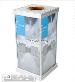 供應金柯鋼化玻璃果皮桶廠家直銷