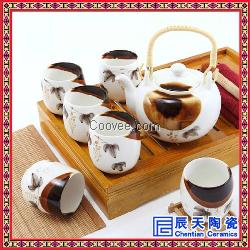 陶瓷茶具 定做景德镇精美陶瓷茶具 陶瓷厂