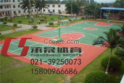 上虞塑膠籃球場鋪設、現澆施工
