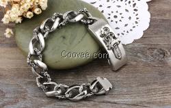 日照鈦鋼男士手鏈，卡輪為您服務