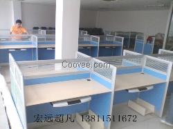 望京班臺班椅屏風工作位電腦桌定做