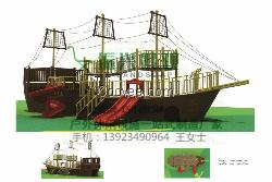 揚(yáng)州公園海盜船_木質(zhì)船_卡通海盜船