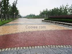 彩色水泥地面 压花压模地坪 河北 廊坊