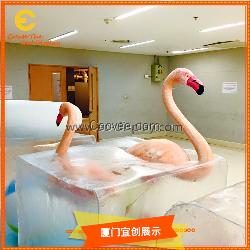 商場櫥窗美陳道具定制夏季仿真冰塊道具
