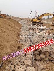 生态护岸五拧铅丝笼，防洪治理包塑铅丝石笼